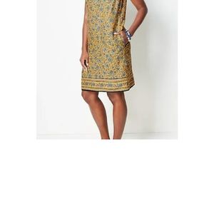 J.Jill Linen Dress Yellow